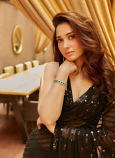 Cherished Saree in Black Colour